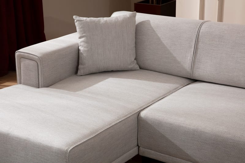 Naoko Bäddsoffa med divan - Beige - Möbler - Vardagsrum - Bäddsoffor - Hörnbäddsoffa