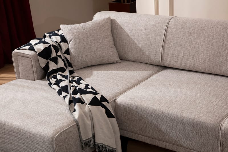 Naoko Bäddsoffa med divan Ljusbrun - Möbler - Vardagsrum - Bäddsoffor - Hörnbäddsoffa