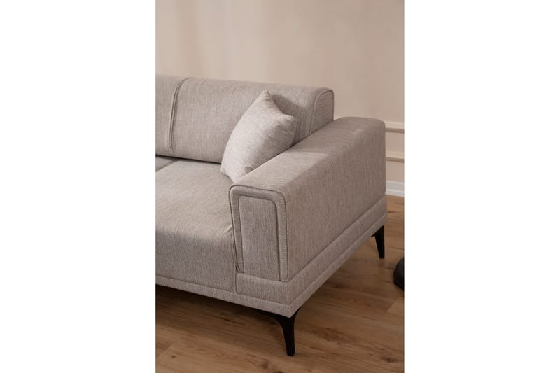 Naoko Bäddsoffa med divan - Ljusbrun - Möbler - Vardagsrum - Bäddsoffor - Hörnbäddsoffa