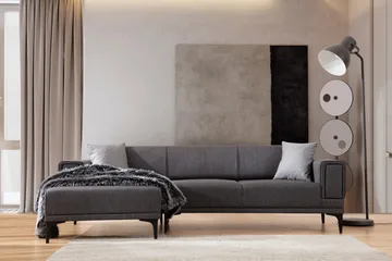Naoko Bäddsoffa med divan - Mörkgrå - Möbler - Vardagsrum - Bäddsoffor