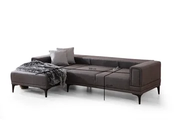 Naoko Bäddsoffa med divan - Mörkgrå - Möbler - Vardagsrum - Bäddsoffor