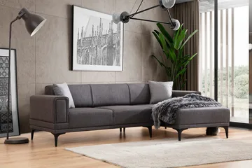 Naoko Bäddsoffa med divan - Mörkgrå - Möbler - Vardagsrum - Bäddsoffor