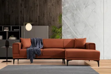 Naoko Bäddsoffa med divan - Röd - Möbler - Vardagsrum - Bäddsoffor