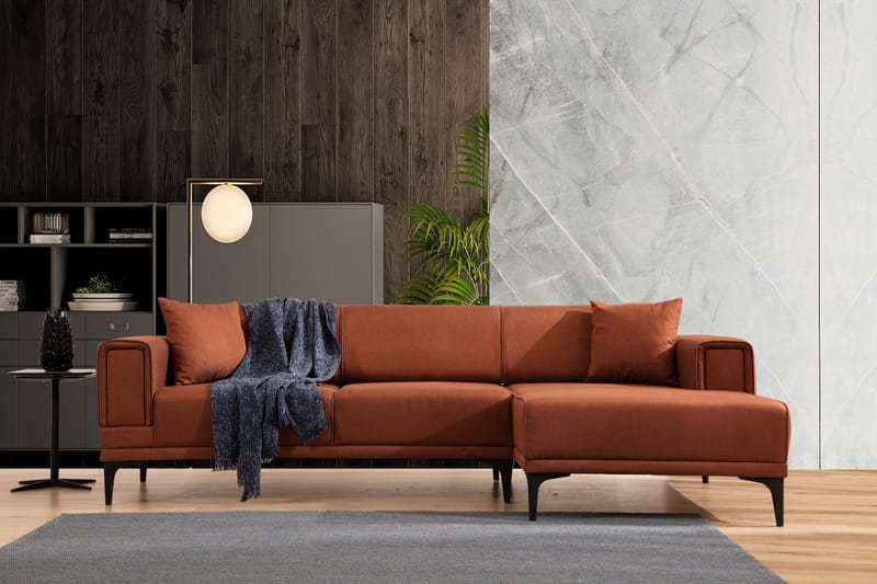 Naoko Bäddsoffa med divan - Röd - Möbler - Vardagsrum - Bäddsoffor - Hörnbäddsoffa