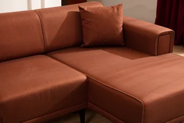 Naoko Bäddsoffa med divan - Röd - Möbler - Vardagsrum - Bäddsoffor