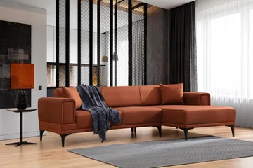 Naoko Bäddsoffa med divan - Röd - Möbler - Vardagsrum - Bäddsoffor