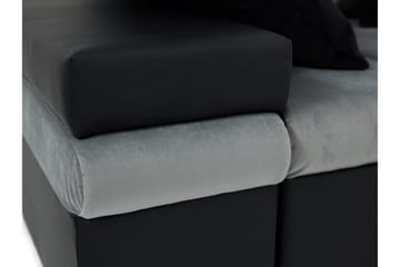 Naoma 3-sits Bäddsoffa med Divan L-formad Höger med Förvarin - Sammet/Grå - Möbler - Vardagsrum - Bäddsoffor