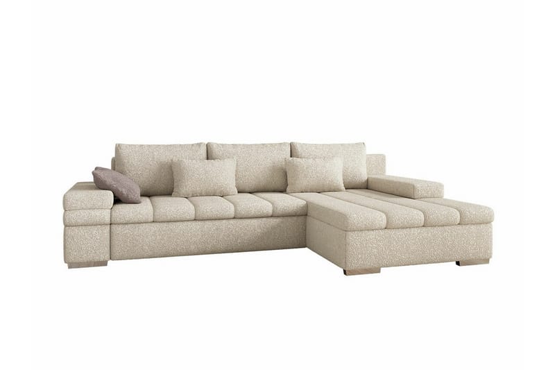 Naoma 3-sits Hörnbäddsoffa Beige - Möbler - Vardagsrum - Bäddsoffor - Hörnbäddsoffa