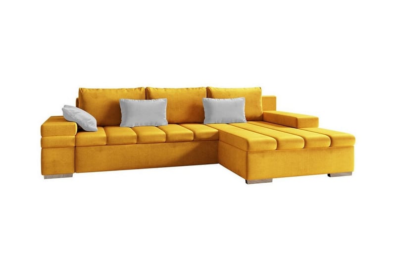 Naoma 3-sits Hörnbäddsoffa Gul - Möbler - Vardagsrum - Bäddsoffor - Hörnbäddsoffa
