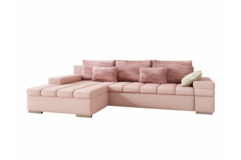 Naoma 3-sits Hörnbäddsoffa Rosa - Möbler - Vardagsrum - Bäddsoffor - Hörnbäddsoffa