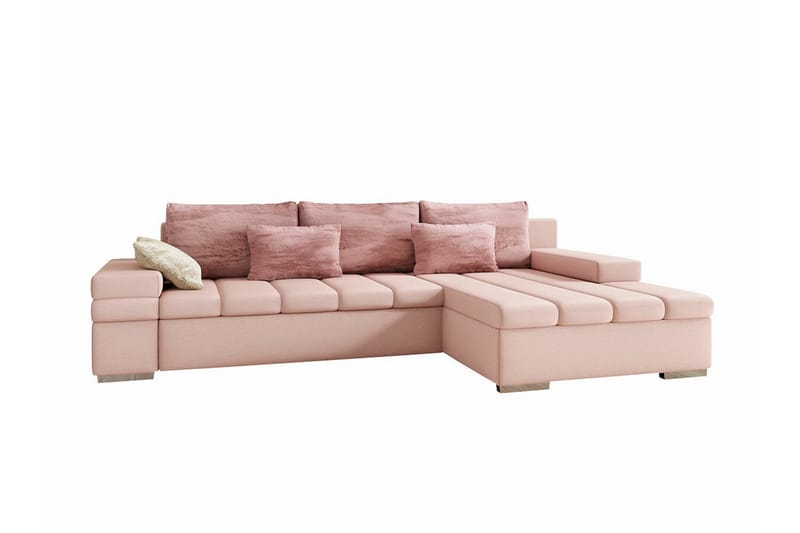 Naoma 3-sits Hörnbäddsoffa Rosa - Möbler - Vardagsrum - Bäddsoffor - Hörnbäddsoffa