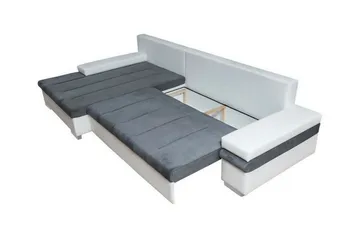 Naoma 3-sits Vänster L-formad Bäddsoffa med Förvaring i Tyg - Beige - Möbler - Vardagsrum - Bäddsoffor