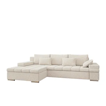 Naoma 4-sits Bäddsoffa divan vänster med förvaring