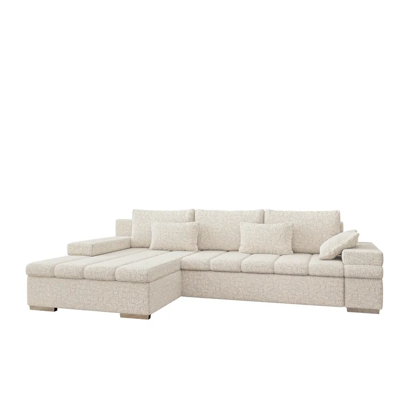 Naoma 4-sits Bäddsoffa divan vänster med förvaring