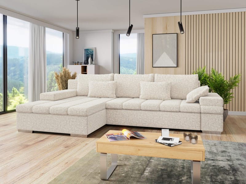 Naoma 4-sits Bäddsoffa divan vänster med förvaring - Möbler - Vardagsrum - Bäddsoffor