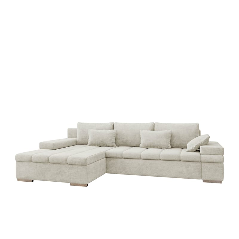 Naoma 4-sits Bäddsoffa divan vänster med förvaring