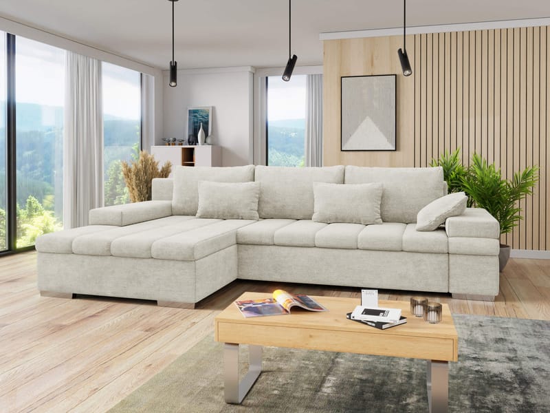Naoma 4-sits Bäddsoffa divan vänster med förvaring - Möbler - Vardagsrum - Bäddsoffor