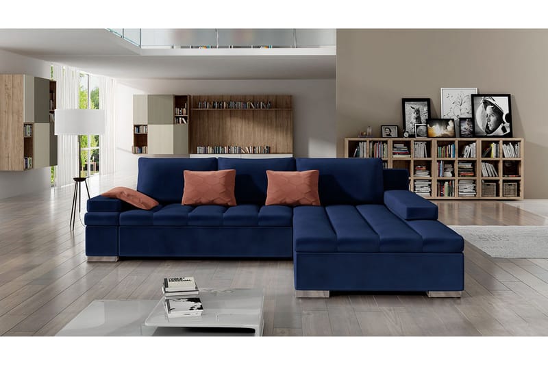 Naoma Bäddsoffa Höger - Blå - Möbler - Vardagsrum - Bäddsoffor