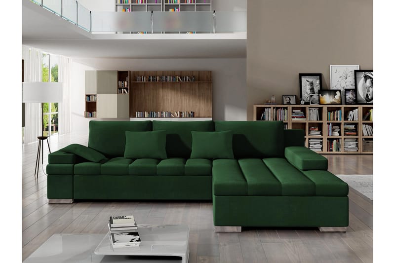 Naoma Bäddsoffa m. Divan 3-sits - Svart - Möbler - Vardagsrum - Bäddsoffor