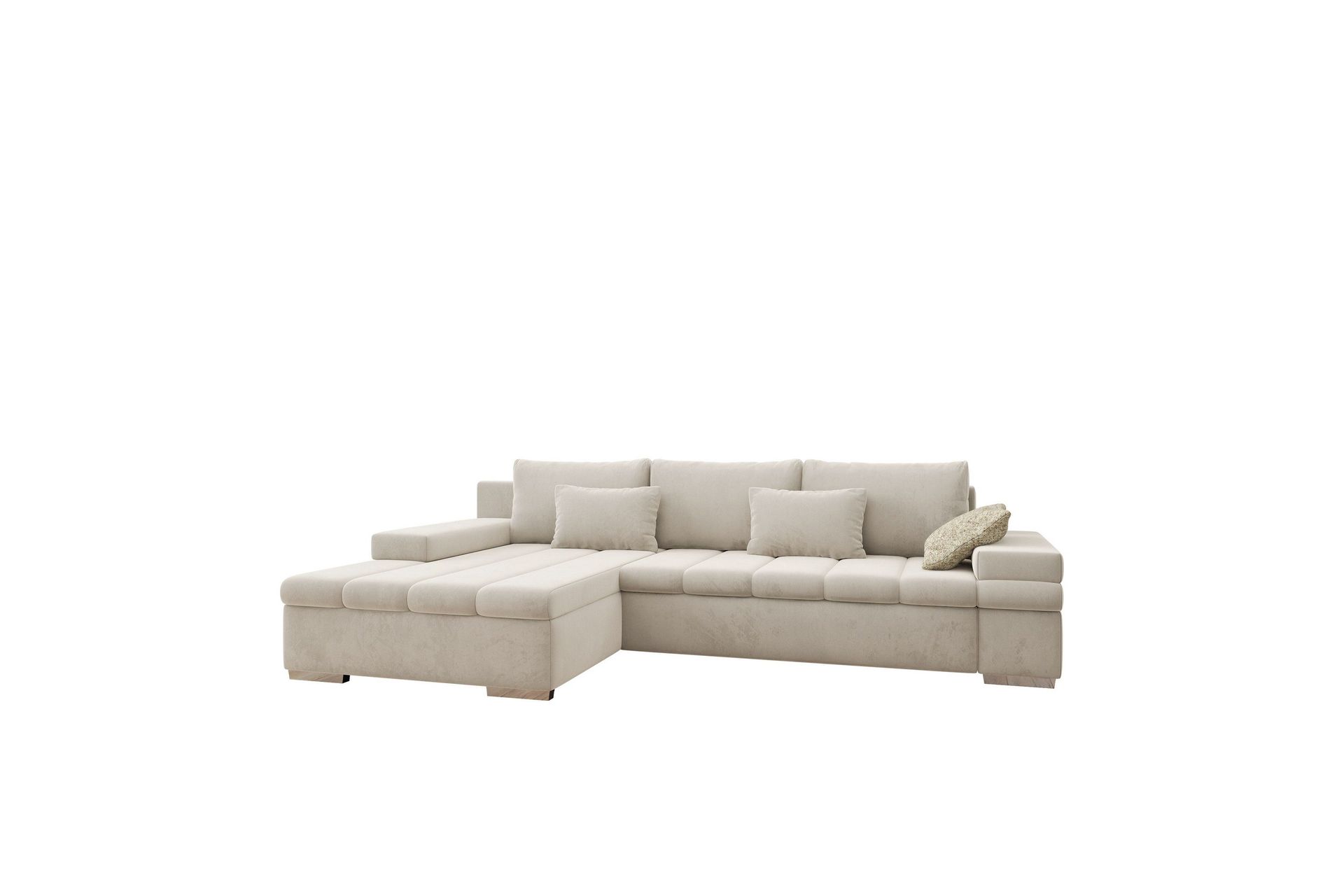 Naoma B&auml;ddsoffa med Divan 4-sits - Beige