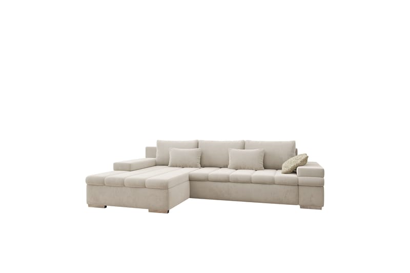 Naoma Bäddsoffa med Divan 4-sits - Beige - Möbler - Vardagsrum - Bäddsoffor