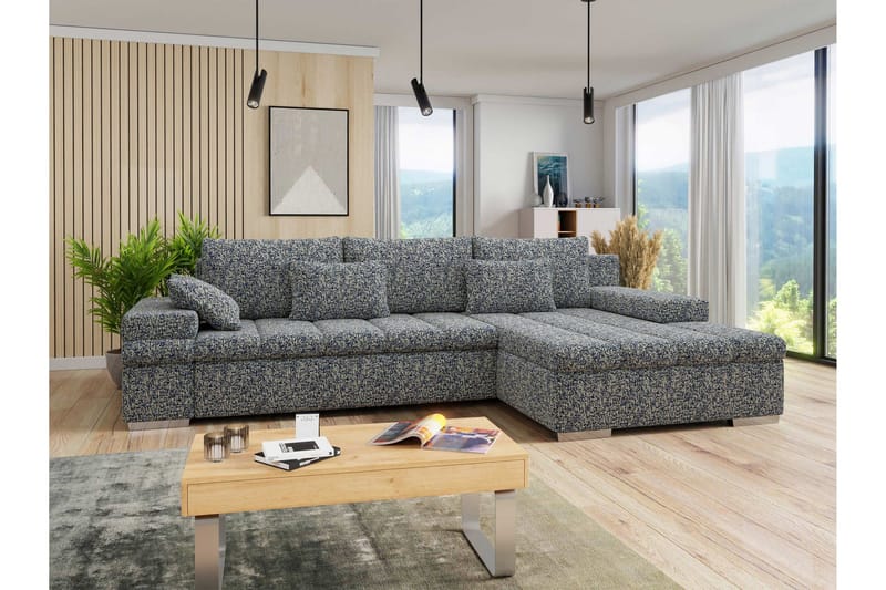 Naoma Bäddsoffa med Divan 4-sits - Marinblå - Möbler - Vardagsrum - Bäddsoffor
