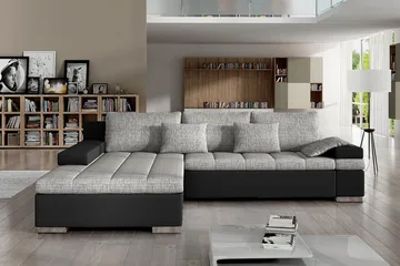 Naoma Divanbäddsoffa 310x175x83 cm - Grå - Möbler - Vardagsrum - Bäddsoffor