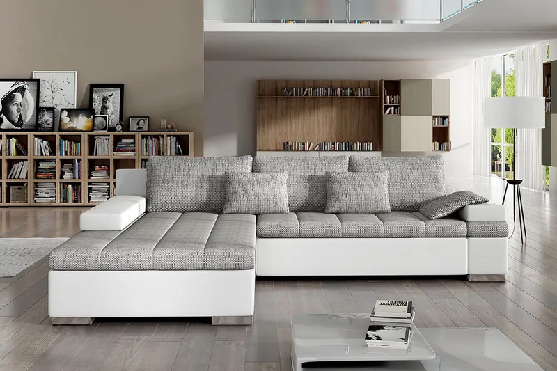 Naoma Divanbäddsoffa 310x175x83 cm - Grå - Möbler - Vardagsrum - Bäddsoffor