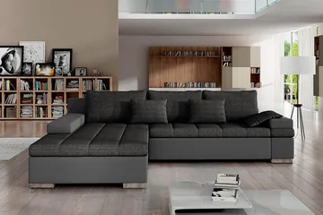 Naoma Divanbäddsoffa 310x175x83 cm - Grå - Möbler - Vardagsrum - Bäddsoffor