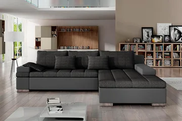 Naoma Divanbäddsoffa 310x175x83 cm - Grå - Möbler - Vardagsrum - Bäddsoffor