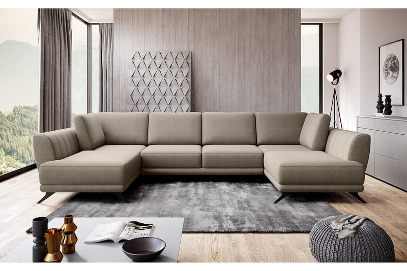 Naoya Bäddsoffa Dubbelschäslong Beige - Möbler - Vardagsrum - Bäddsoffor