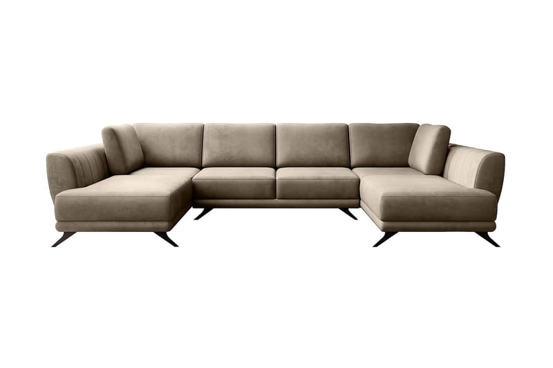 Naoya Bäddsoffa Dubbelschäslong Beige - Möbler - Vardagsrum - Bäddsoffor - U bäddsoffa