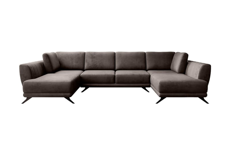 Naoya Bäddsoffa Dubbelschäslong Brun - Möbler - Vardagsrum - Bäddsoffor - U bäddsoffa