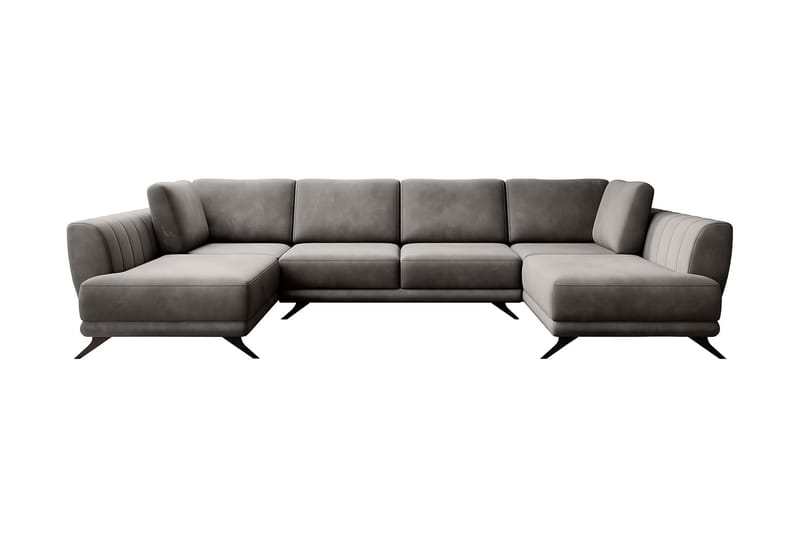 Naoya Bäddsoffa Dubbelschäslong Grå - Möbler - Vardagsrum - Bäddsoffor - U bäddsoffa
