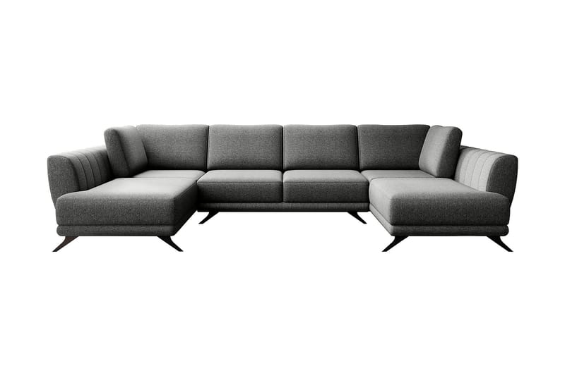 Naoya Bäddsoffa Dubbelschäslong Grå - Möbler - Vardagsrum - Bäddsoffor - U bäddsoffa