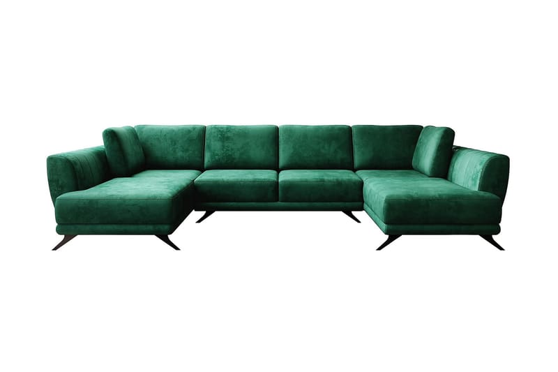Naoya Bäddsoffa Dubbelschäslong Grön - Möbler - Vardagsrum - Bäddsoffor - U bäddsoffa