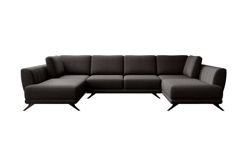 Naoya Bäddsoffa Dubbelschäslong Mörkbrun - Möbler - Vardagsrum - Bäddsoffor - U bäddsoffa