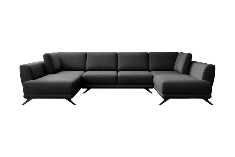 Naoya Bäddsoffa Dubbelschäslong Mörkgrå - Möbler - Vardagsrum - Bäddsoffor - U bäddsoffa