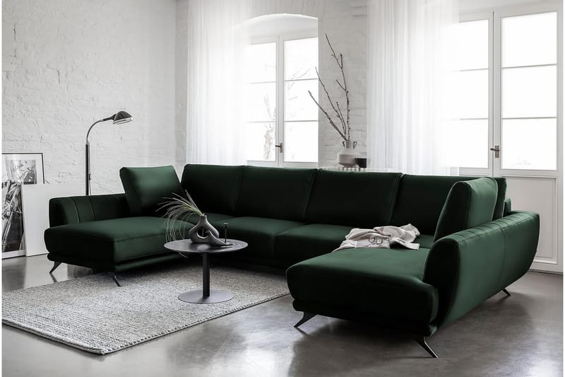 Naoya Bäddsoffa Dubbelschäslong Mörkgrön - Möbler - Vardagsrum - Bäddsoffor