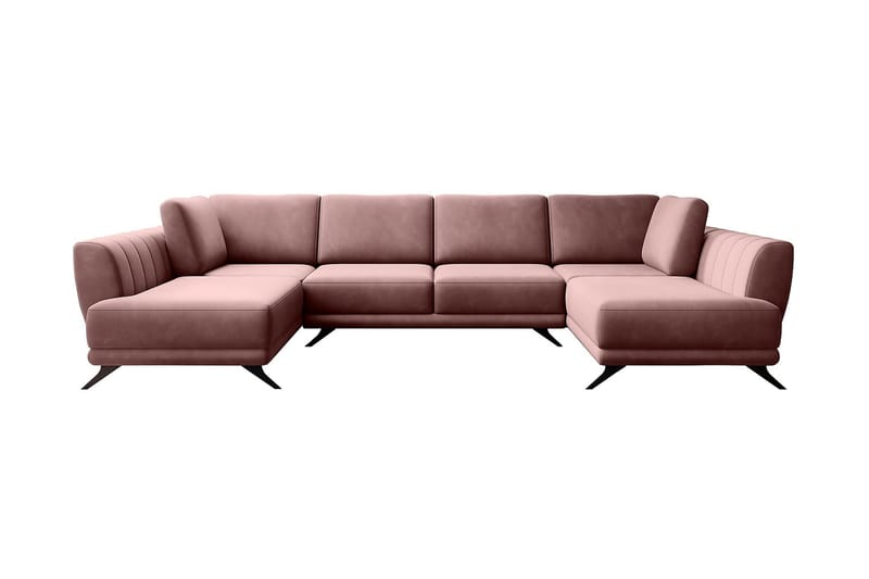 Naoya Bäddsoffa Dubbelschäslong Rosa - Bäddsoffor - U bäddsoffa