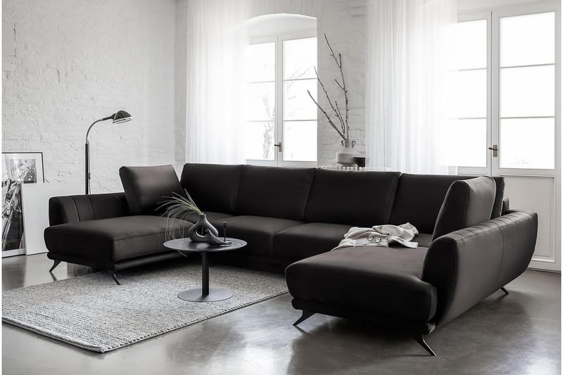 Naoya Bäddsoffa Dubbelschäslong Svart - Möbler - Vardagsrum - Bäddsoffor