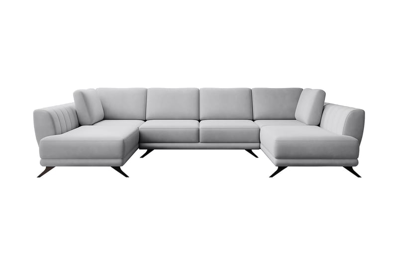 Naoya Bäddsoffa Dubbelschäslong Vit/Ljusgrå - Möbler - Vardagsrum - Bäddsoffor