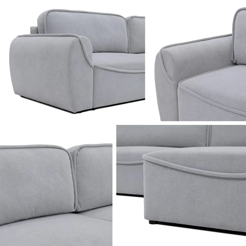 Navrel 3-sits Bäddsoffa med Divan och förvaring - Blå - Möbler - Vardagsrum - Bäddsoffor - Hörnbäddsoffa