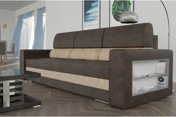 Nemo Bäddsoffa 236x92x88 cm - Brun - Möbler - Vardagsrum - Bäddsoffor