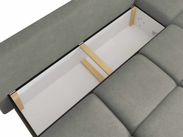 Nessa 4-sits Bäddsoffa divan höger med förvaring - brun - Möbler - Vardagsrum - Bäddsoffor