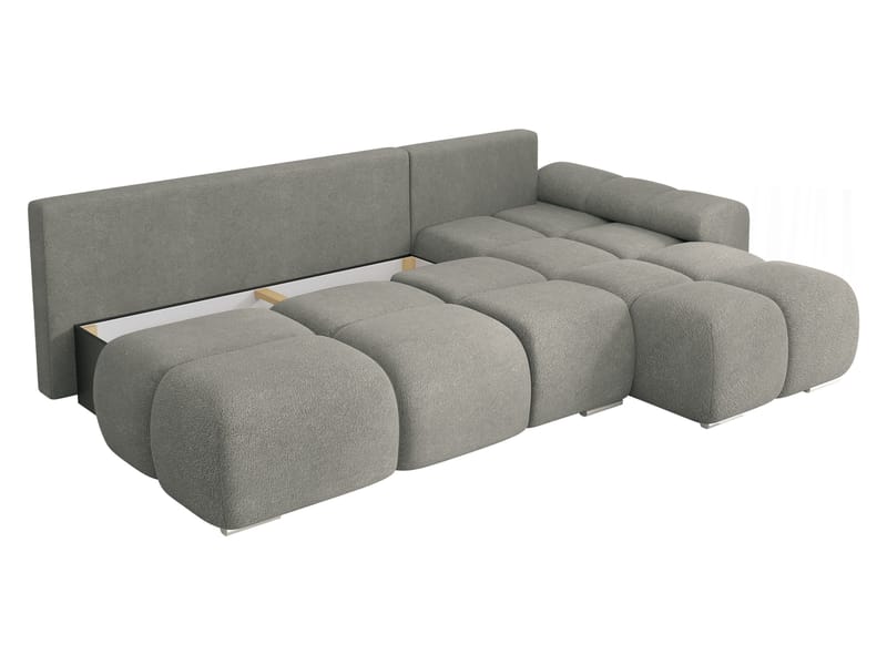 Nessa 4-sits Bäddsoffa divan höger med förvaring - grå - Möbler - Vardagsrum - Bäddsoffor