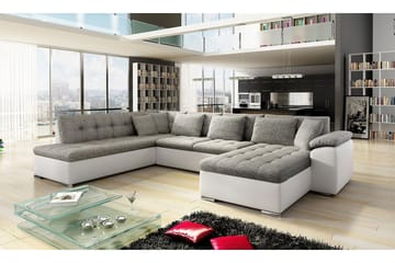 Niko U-Bäddsoffa 350x205x76 cm Divan Höger - Beige/Grå/Vit - Möbler - Vardagsrum - Bäddsoffor - U bäddsoffa