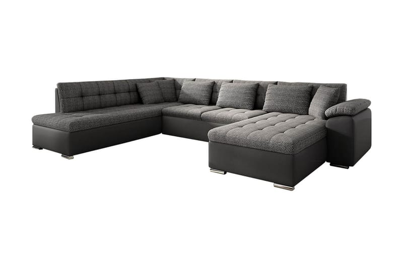 Niko U-Bäddsoffa 350x205x76 cm Divan Höger - Grå - Möbler - Vardagsrum - Bäddsoffor - U bäddsoffa