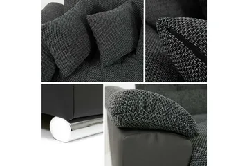 Niko U-Bäddsoffa 350x205x76 cm Divan Vänster - Grå - Möbler - Vardagsrum - Bäddsoffor - U bäddsoffa