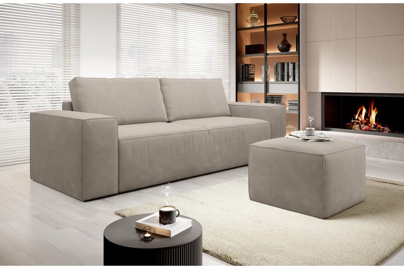 Nirala Bäddsoffa 3-sits med Förvaring Beige - Möbler - Vardagsrum - Bäddsoffor
